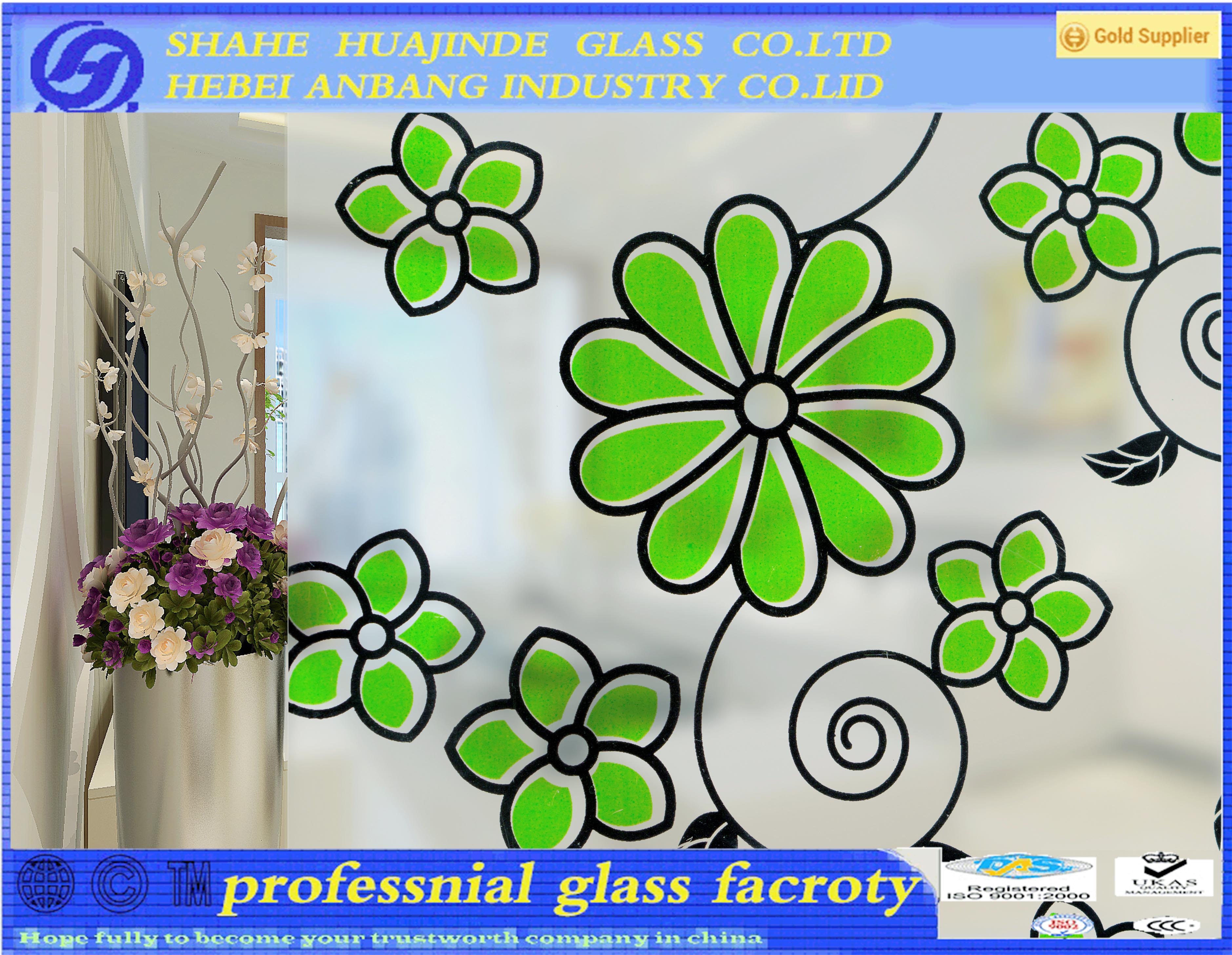 silk screen print glass, factory building glass, shahe decorative glass