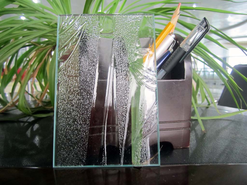 clear patterned glass bamboo