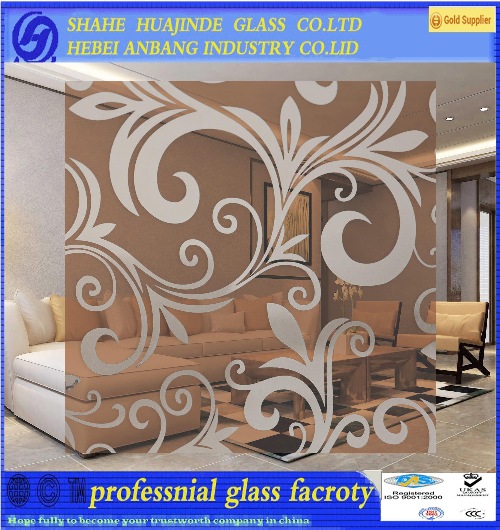 titanium float glass, decorative door window glass, hot sale glass partition wall