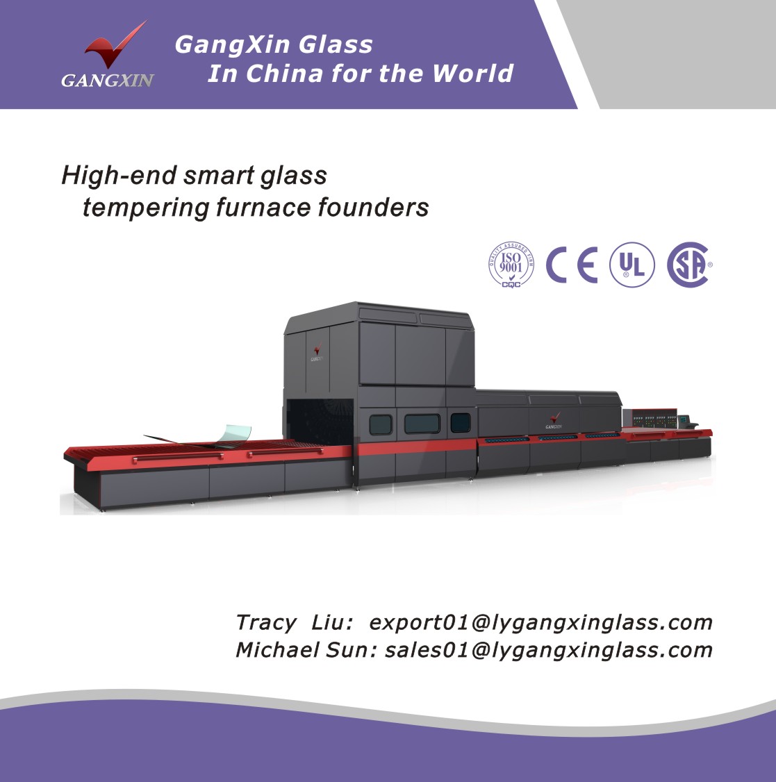 GX-YXW Series Asymmetrical Bending Glass Tempering Furnace