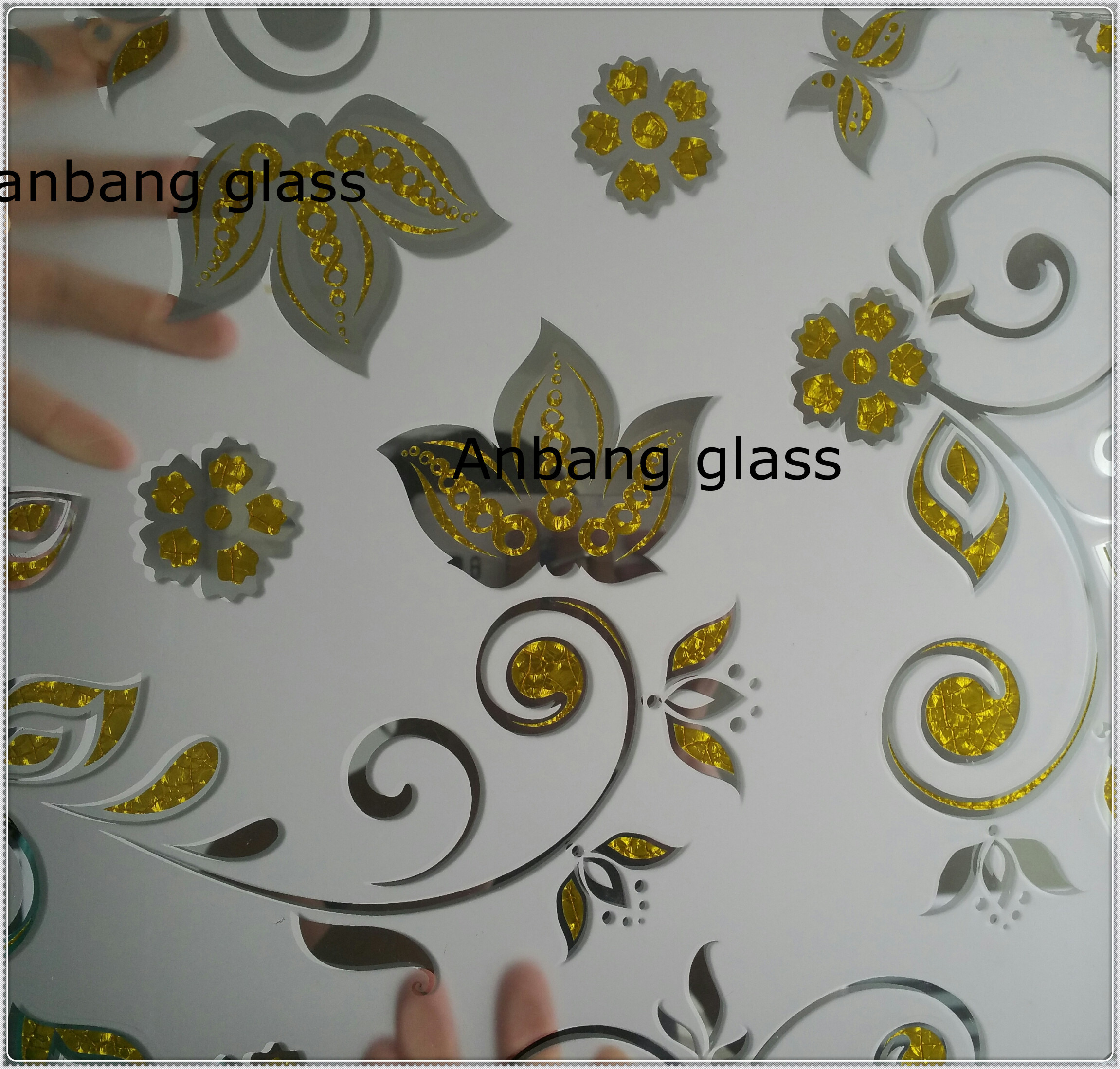 Uv printing glass; ice flower glass, 4mm art building glass