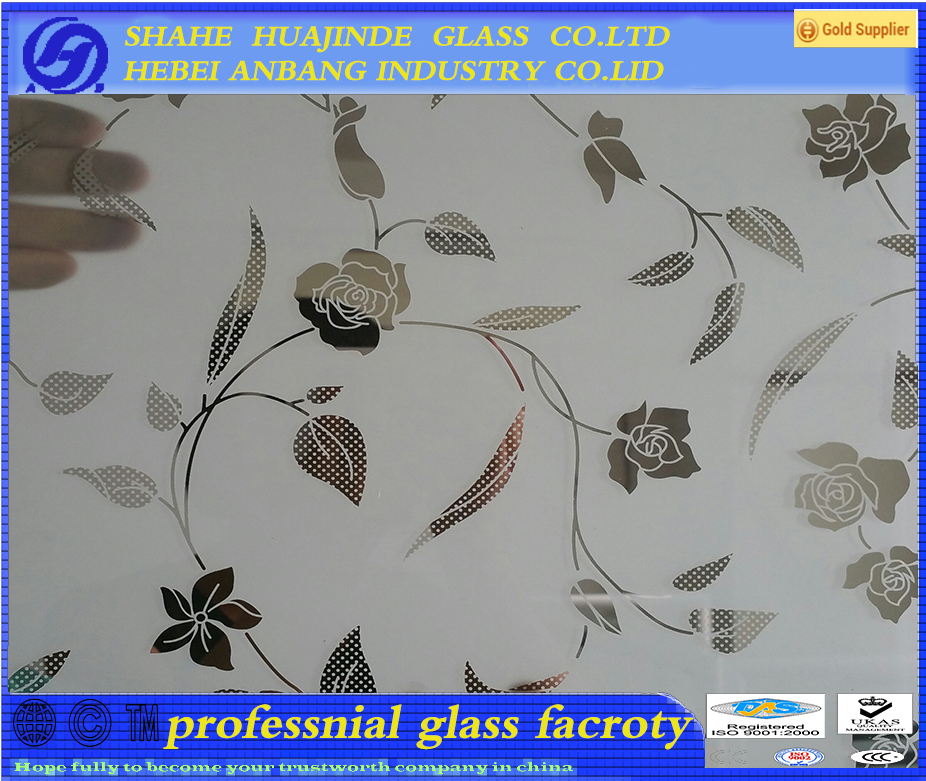 4mm acid titanium glass, No finger print glass, acid frosted glass, brighten beautiful glass