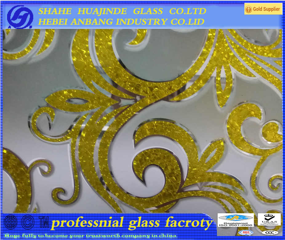 Ice acid glass, ice flower backlit glass, Chinese manufacture, acid etched glass, 