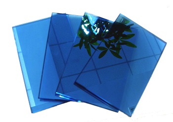 dark blue tinted glass