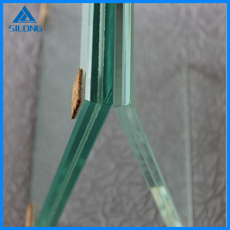 6mm glass +1.14PVB+ 6mm clear glass , tempered laminated glass， double pieces glass