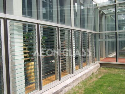 4mm-6mm Clear/Tinted/Mistlite/Nashiji Louvre Glass with CE&ISO certificate