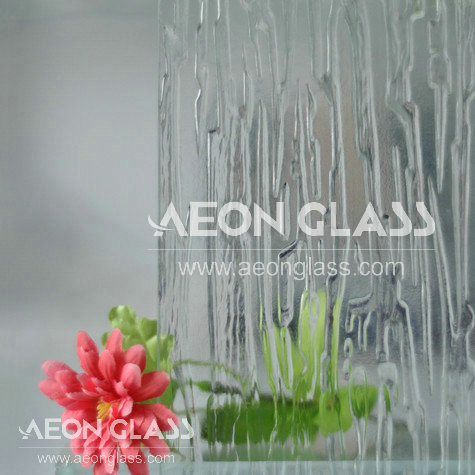 3mm-8mm Clear Waterfall Patterned Glass