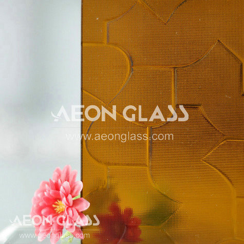 3mm-8mm Amber Patterned Glass (Flora, Karatachi, Millennium, Mistlite, Nashiji etc) with CE&ISO Certificate