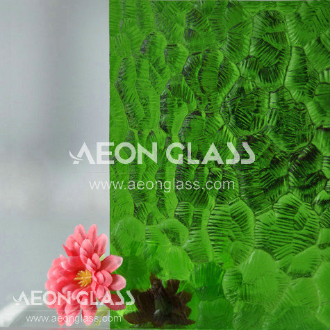 3mm-8mm Green Ripple Glass with CE&ISO Certificate