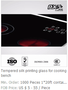 tempered cooking bench glass