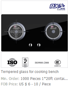 tempered cooking bench glass