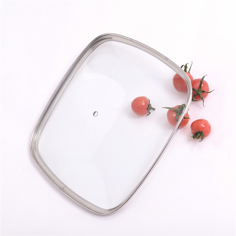 square tempered glass lid