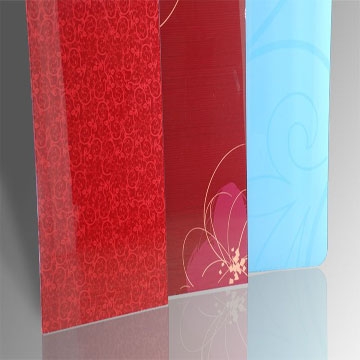 color crystal glass panel for refrigerators