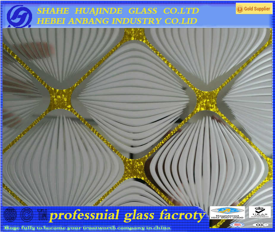 acid etched glass, decorative 3mm 4mm 5mm 6mm-10mm door/ window glass/ceiling glass