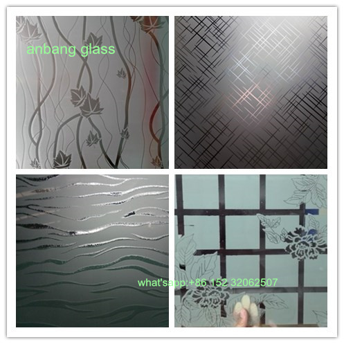 Frosted glass, acid frosted glass, sand frosted glass, non-finger frosted glass,, China manufacture