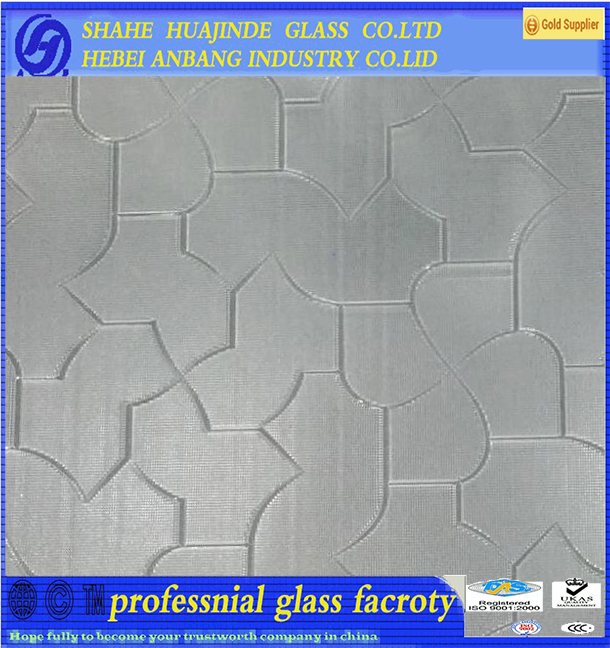  rolled glass,millennium  karatachi patterned glass from china