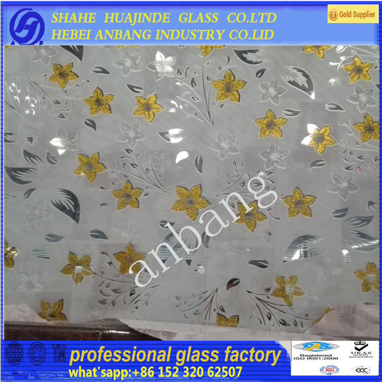  Ice acid glass,  Ice flower glass,decorative glass , China manufacture