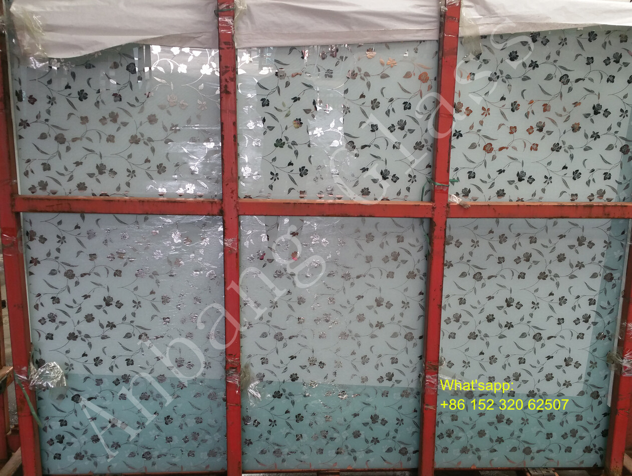 titanium glass, clear acid titanium glass, golden acid titanium glass, beautiful decorative glass, China manufacture