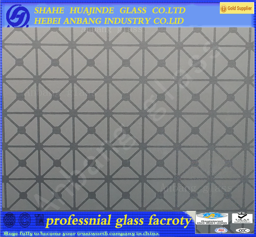 Acid pattern glass,frosted decorative glass with door /window 