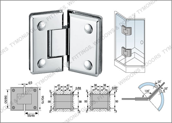 Glass hinges / Patch fittings