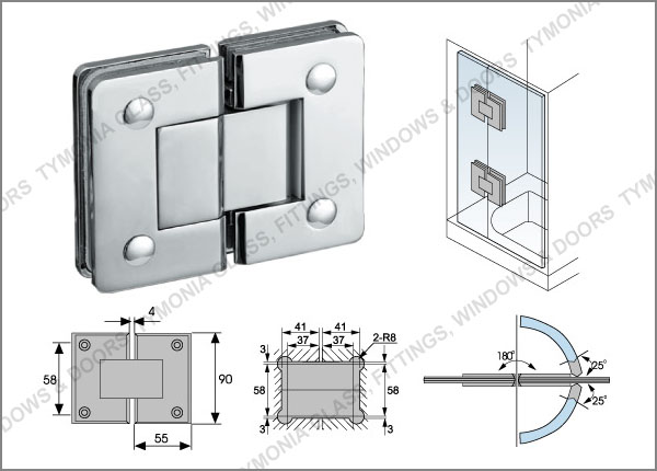 Glass hinges / Patch fittings