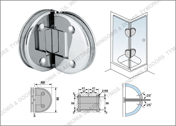 Glass hinges / Patch fittings