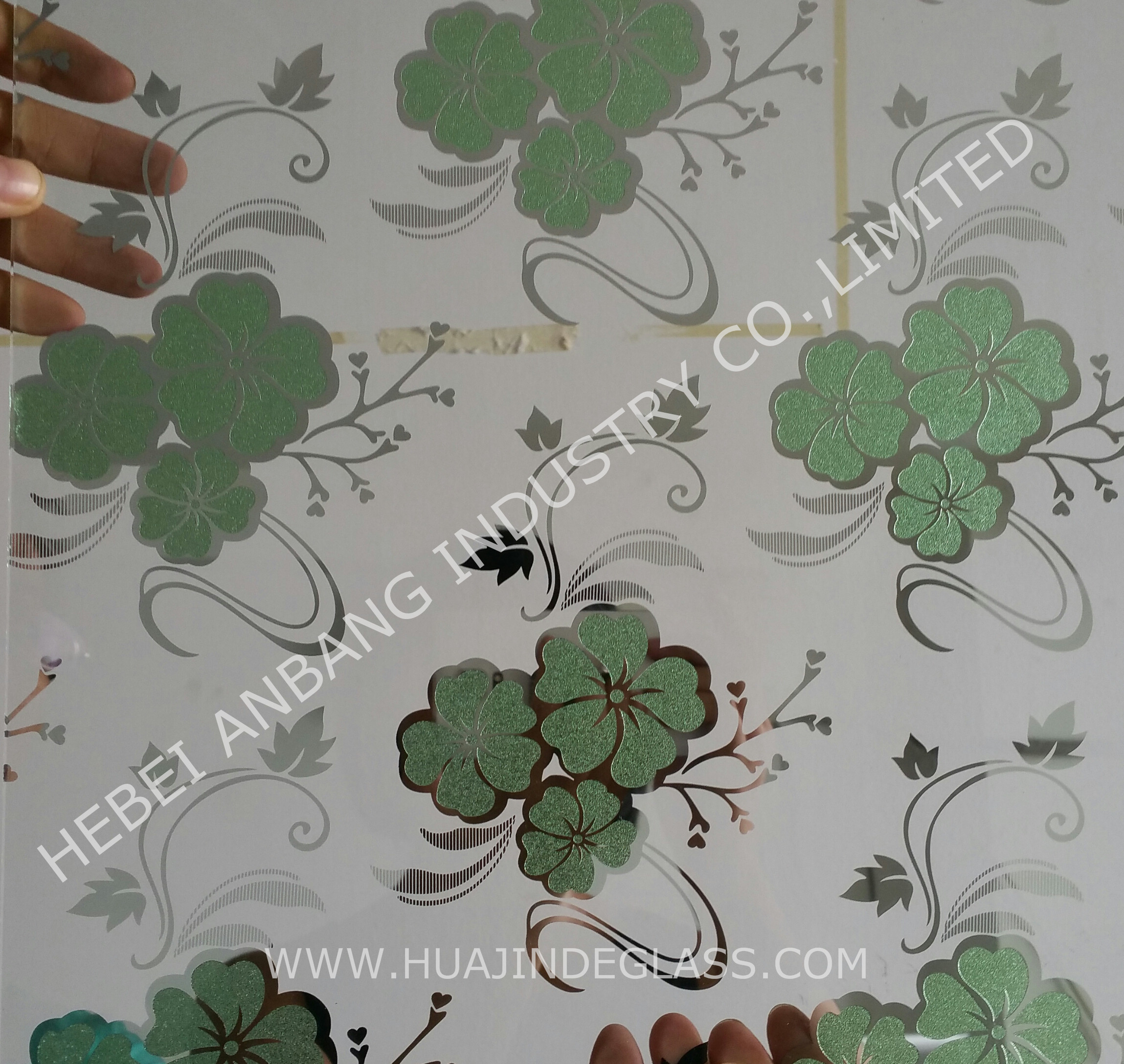 4mm ice titanium glass/acid etched pattern glass/frosted glass