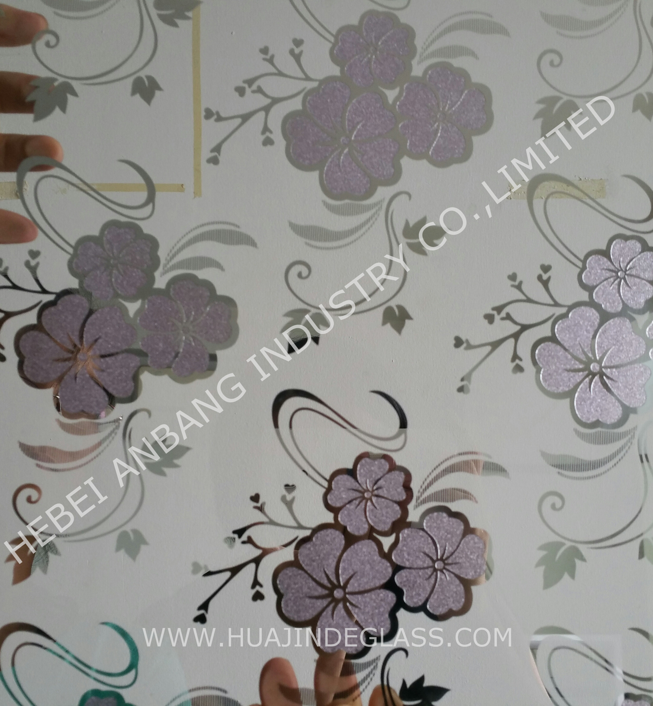 4mm ice titanium glass/acid etched pattern glass/frosted glass