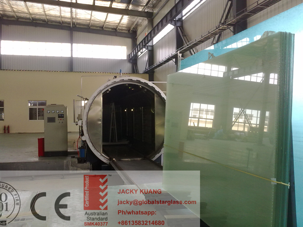 4.38-20.76mm Laminated Glass with Colored PVB Certified by AS/NZS2208