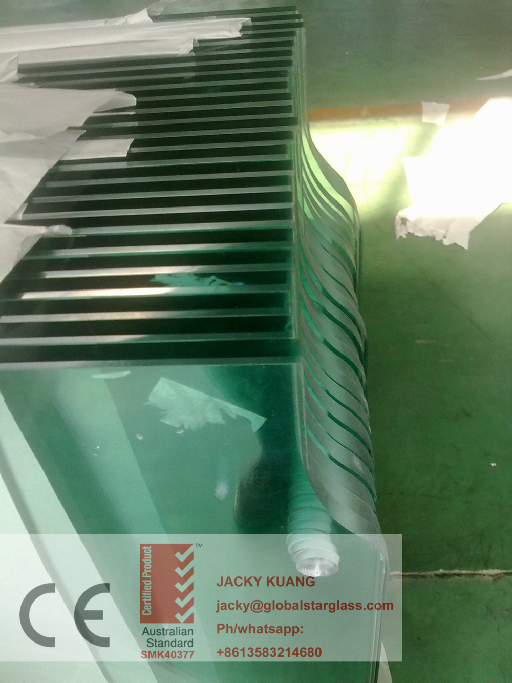 8-19mm Shaped Toughened Glass with polished flat edges