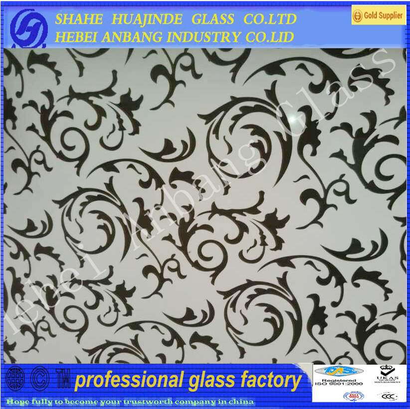 Titanium glass mirror, acid frosted titanium glass, decorative art door window glass