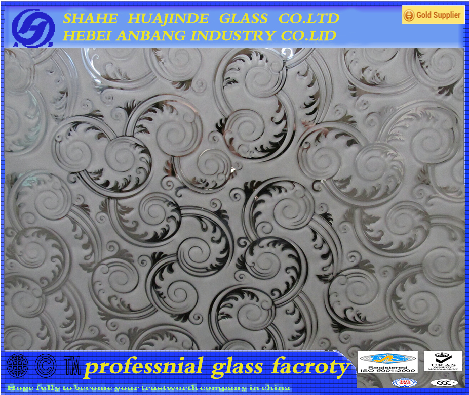 Titanium glass mirror, acid frosted titanium glass, decorative art door window glass