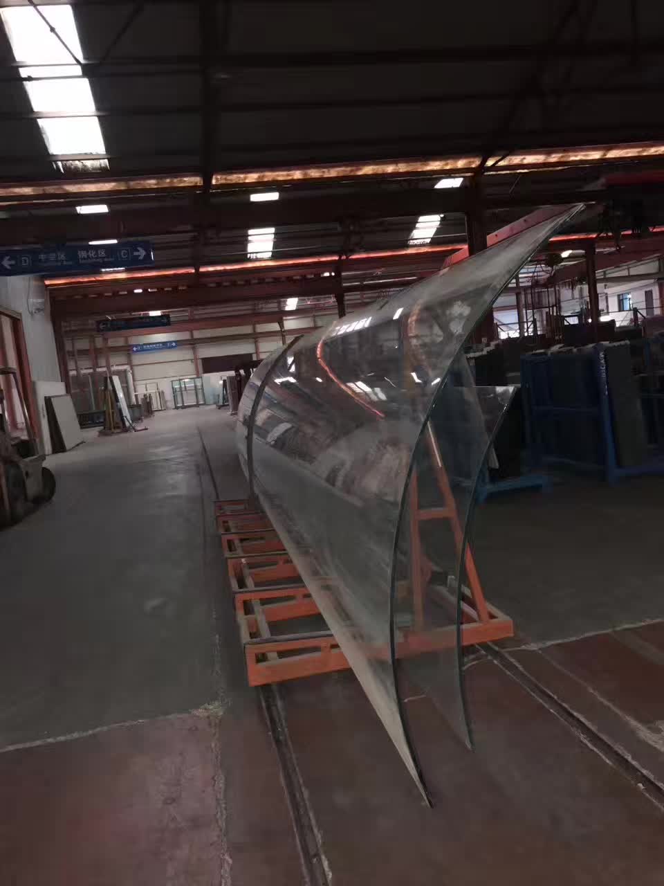 Bent tempered glass