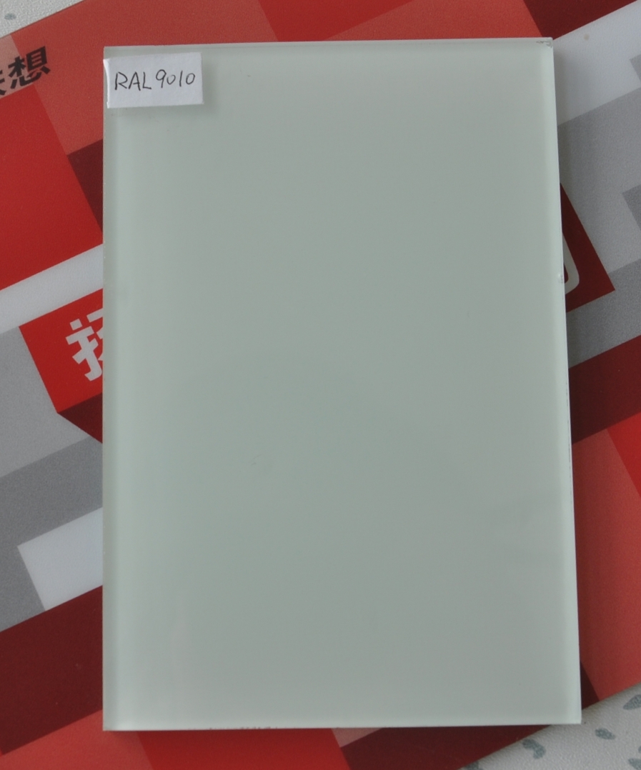 2-6mm Colorful Back Painted Glass,White painted glass RAL9010