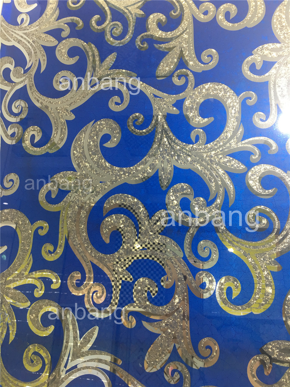 3-5mm ice flower with acid etched glass, frosted door/window/ceiling /wall decorative factory