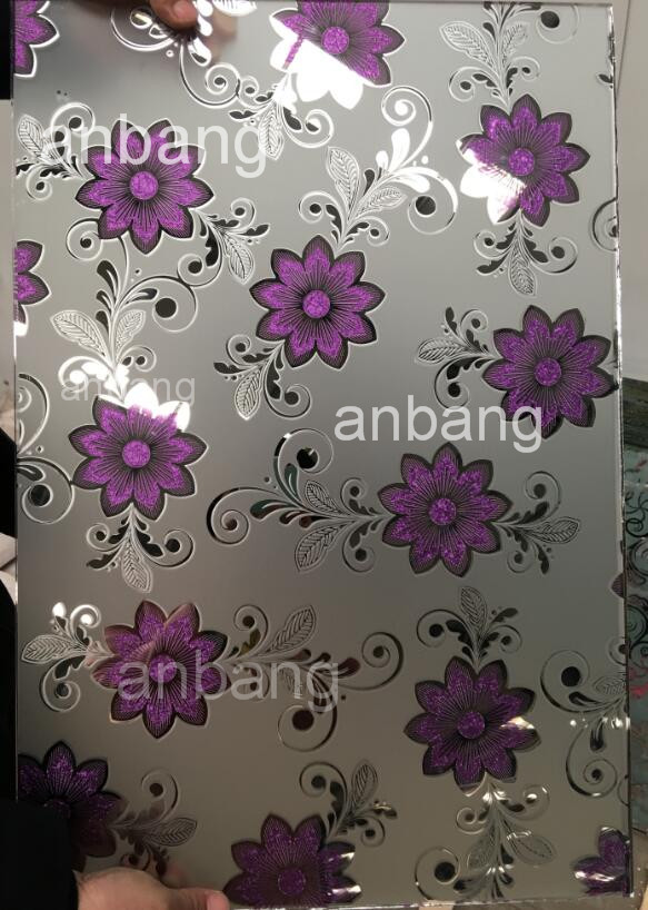 3-6mm ice flower with acid etched glass, frosted door/window/ceiling /wall decorative factory