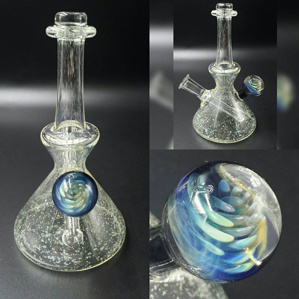 Custom Handblown Glass Waterpipe for tobacco