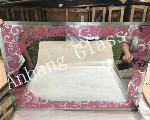 aluminum  mirror,decorative bathroom mirror  glass, double coated mirror, mirror factory China