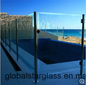 12.76mm Clear Framless Tempered Laminated Glass