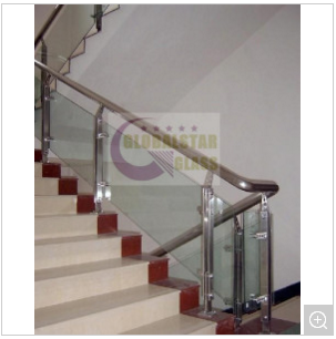 10mm 12mm Frameless Tempered Glass for Stair Balustrade with CCC, AS/NZS2008, CE