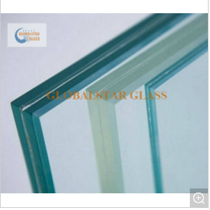 Laminated Glass with 3mm Clear Water Pattern Glass + 0.76m PVB + 3mm Clear Float Glass