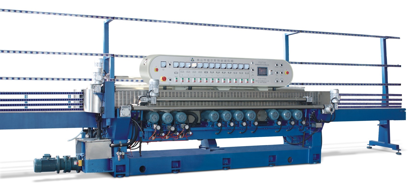 straight line glass bearing beveling machine