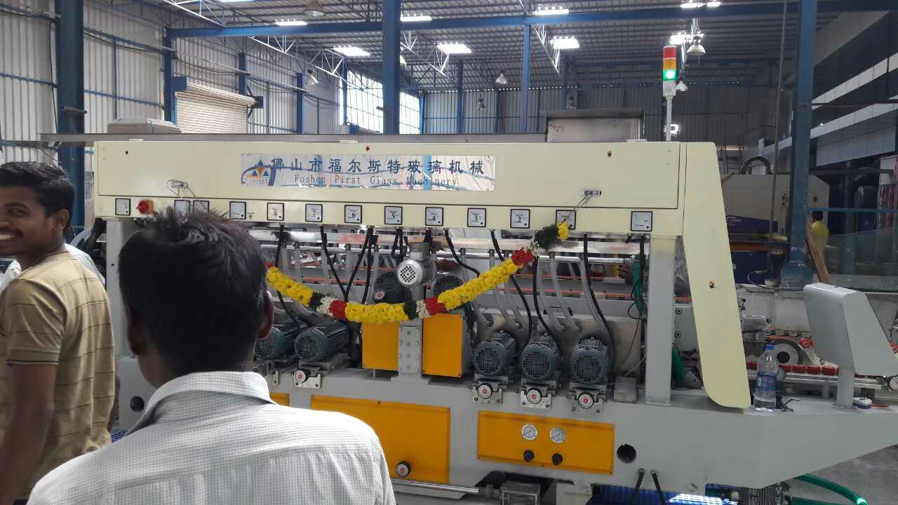 straight line glass double edging machine