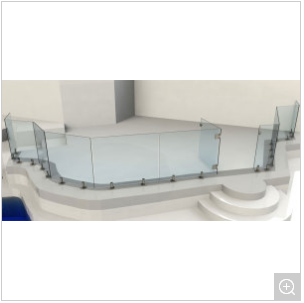 8.38-12.38mm Laminated Glass Fence/Balustrade