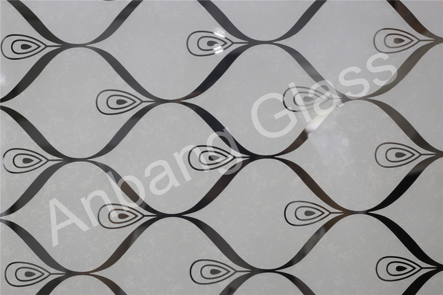 acid etched with titanium glass, decorative art glass