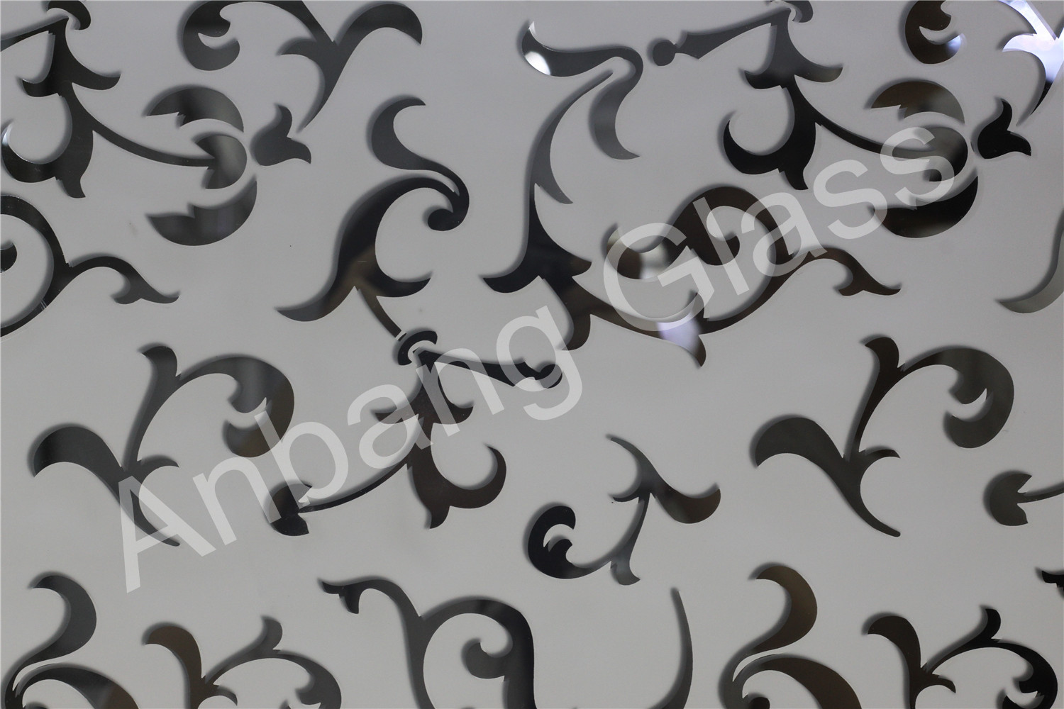 acid etched with titanium glass, decorative art glass