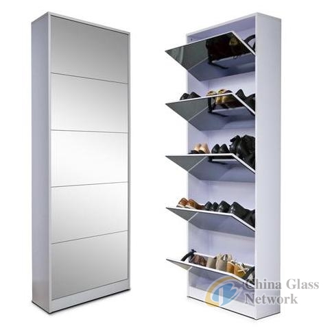 Mirror glass five stores shoes cabinets