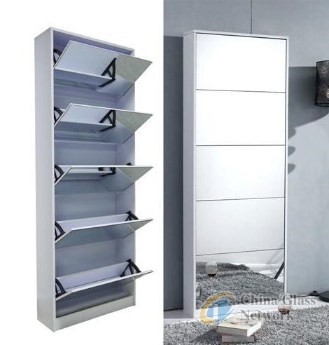 Mirror glass five stores shoes cabinets