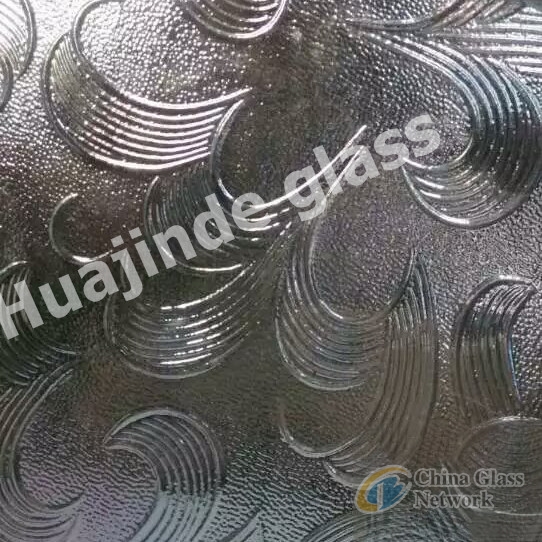 clear patterned  glass,millennium  lora ovenay flower ,masterlite ,karatachi patterned glass from china factory