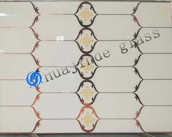 4mm锛?mm high quality background wall glass with popular designs  , frosted door/window/ceiling /wall decorative factory